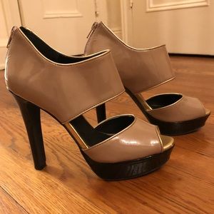 BCBG peep toe high heels